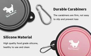 Köpekler kediler için taşınabilir su kasesi Pet katlanabilir besleme sulama çanak seyahat kamp yürüyüş için - Product Image 6