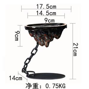 M Succulent Jardinière <span class=keywords><strong>Pot</strong></span> Fer Art Cercle/Base Carrée Céramique Succulent Planteur Simulation Rocaille Chaîne <span class=keywords><strong>Suspension</strong></span> <span class=keywords><strong>Pot</strong></span> De Fleur - Product Image 5