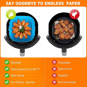 Rivestimenti in Silicone Riutilizzabili e Pieghevoli per Friggitrice ad Aria e Cestello del Forno, Senza BPA, per Cucina Domestica - Product Image 6
