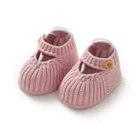 Chaussons tricotés doux et chauds pour nouveau-nés et tout-petits Mimixiong, chaussettes de sol en crochet pour bébés, chaussures pour garçons et filles