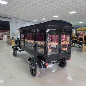 Carro Fúnebre Eléctrico de Alta Calidad con Columnas Romanas para Desfiles Fúnebres - Product Image 5