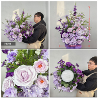 Flores y Plantas Artificiales DKB, Centros de Mesa para Eventos de Boda, Bola de Flores de Seda Artificial, Suministros de Decoración para Bodas