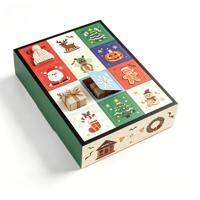 Calendrier de l'Avent de Noël : Boîte Surprise en Papier, Boîte Mystère à Compteur à Rebours, Cadeau pour Enfants, Emballage Cadeau pour Fête de Noël