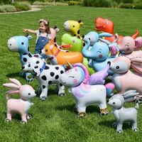Globos de Animales del Zodíaco con Ruedas para Niños, Decoraciones para Fiestas de Cumpleaños, Regalos para Días Festivos, Juguetes para Carnavales y Puestos de Venta al Aire Libre