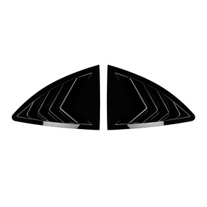 <b>Car</b> <b>Window</b> Louver <b>Decals</b> Piano Black Carbon Fiber Texture Adhesive ABS Body Stickers for Toyota GT86 Subaru BRZ Scion FR S - Product Image 2
