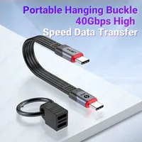 Cable USB C TB4 40Gbps USB4, Cable USB Tipo C a C de 240W con Carga Rápida TB 3 para egpu, SSD, iPad, MacBook