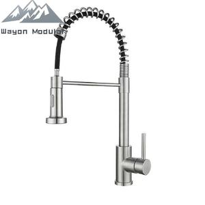 Grifo <span class=keywords><strong>de</strong></span> Cocina Modular Wayon con Acabado Negro Mate y <span class=keywords><strong>Manguera</strong></span> Retráctil <span class=keywords><strong>de</strong></span> Resorte para Hogar Moderno y Hotel - Product Image 5