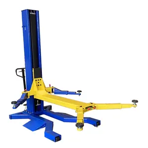 Portable Single Post Hydraulic Car Lift Adjustable Arm 2500kg