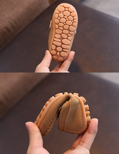 Mocassins pour tout-petits printemps-automne, chaussures en polyuréthane, style coréen neutre et tendance, couleur unie, chaussures pour enfants, semelles souples - Product Image 6