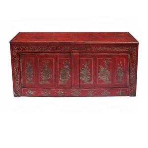 Meubles laqués de salle à manger antique chinoise buffet peint à la main en bois massif de chambre à coucher originale - Product Image 1