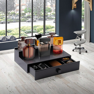 Boîte de rangement pour commode noire à 2 couches pour <span class=keywords><strong>homme</strong></span>-Support en bambou durable avec drainage de l'eau, style minimaliste - Product Image 3