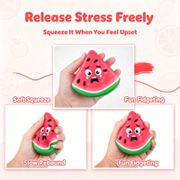 Jouet Squishy Fruité de Dessin Animé, Jouet à Presser en PU à Remontée Lente en Forme de Fruit Alimentaire, Jouet Anti-Stress Fidget, Ornement, Vente en Gros