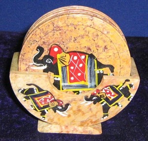 Decorative and Expensive Design Round Shape Hand Painted Different Animals and Birds Design Tea <b>Coaster</b> <b>Sets</b> for Wholesaler - Product Image 3