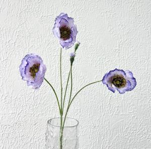 Hot <span class=keywords><strong>Sale</strong></span> Single 5 Cabeça Papoula Flores Anêmona Branco Artificial Anêmona Mar Flor para Casa Interior Decoração Do Casamento - Product Image 3
