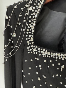 Đầm dạ hội dài tay, dài chấm đất, đính hạt kim loại kiểu dáng mới Bettergirl <span class=keywords><strong>2025</strong></span>, phong cách công nghiệp nặng - Product Image 5