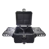 Boîte de rangement arrière pour moto de 45 L, style blindé, extensible des deux côtés, MTC-11