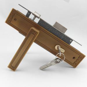 Ensembles de poignée de serrure de porte intérieure de haute sécurité panneau maison serrure en aluminium extérieure avec clés serrure de porte mécanique pour porte en bois - Product Image 5