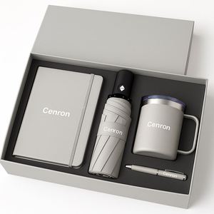 Set de Regalo 4 en 1 con Logotipo Personalizado: Cuaderno A5, Taza Aislada, Paraguas Automático y Bolígrafo Metálico |   Caja de Bienvenida Ejecutiva - Product Image 5