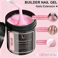 Gel UV de construction pour extensions d'ongles, marque privée, sans TPO ni HEMA, certifié CPNP, 1 kg, couleur nude, faible MOQ, OEM, pour salons de manucure