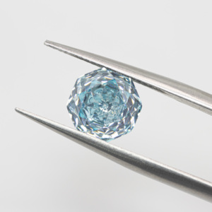 Wuzhou synthétique pierre précieuse 8mm bleu mer clair octogonal Rose coupe Zircon pierre nue bijoux à bricoler soi-même - Product Image 6