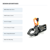 Servomoteur à engrenages métalliques MG90, pince robotique PWM, griffe mécanique pour bras robotique Arduino, projets STEM de préhension et de placement