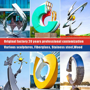 Escultura Geométrica W23 de Acero Inoxidable, Estatua Metálica Decorativa para Centros Comerciales de Alta Gama, Zonas de Lujo y Oficinas de Ventas - Product Image 6
