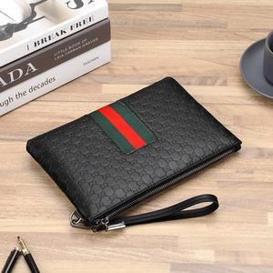 Borsa a Mano da <span class=keywords><strong>Uomo</strong></span> per Affari, Portafoglio a Busta di Grande Capacità, Leggero, con Cinturino da Polso e Rivestimento Impermeabile <span class=keywords><strong>in</strong></span> PU - Product Image 2