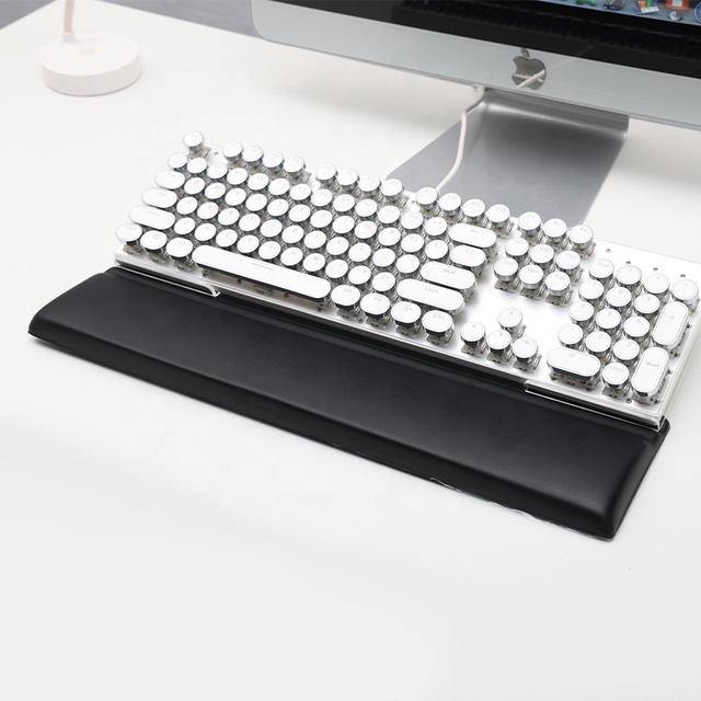 PORON Four-Sided Projectile Memory Foam & Leather Gaming Mouse Pad with Wrist Rest Water Resistant in Stock