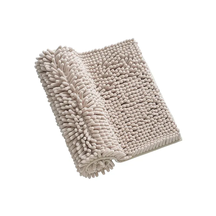 Brand-New Microfiber Chenille Bath Mat For Non-Slip And Water Absorption For Tub