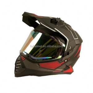 Casque de moto ABS certifié DOT fabrication moderne avec double visière et boucle à dégagement rapide Cross Tour - Product Image 1
