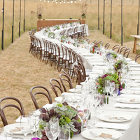 Tables de banquet pliantes en bois au design moderne pour hôtels, événements extérieurs et mariages - Mesas Para Eventos