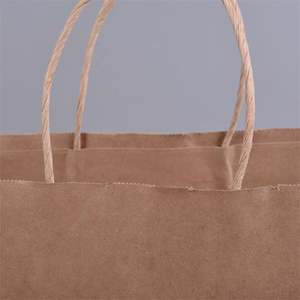 Eco-friendly Recycled Black <b>White</b> Food Takeaway Packaging Craft <b>Paper</b> <b>Bag</b> Shop Gift Shopping Brown Kraft <b>Paper</b> <b>Bag</b> with Handle - Product Image 5