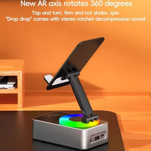 Altavoz Plegable Giratorio 3 en 1, Nuevo Soporte Portátil para Teléfono/Tableta con Agarre Ajustable para Transmisión en Vivo y Uso en Escritorio - Product Image 6