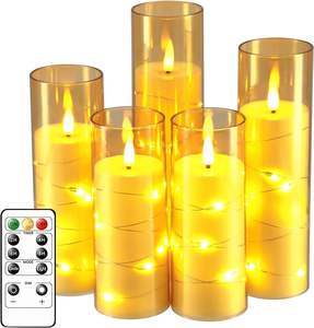 Bougie Pilier LED Sans Flamme Effet Scintillant 2026 – Nouveauté Tendance pour Mariage, Noël, Fêtes et Décoration Intérieure - Product Image 1