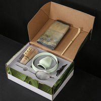 Coffret cadeau matcha personnalisé avec emballage et insert, fouet en bambou et bol en céramique, coffret matcha OEM/ODM