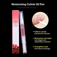 Pena Minyak Kutikula Kuku dengan Dispenser Putar Presisi, Pena Pelembut Kutikula Multi Aroma, Produk Perawatan Kuku untuk Pengecer Global