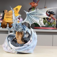 Figurine Dragon Blanc aux Yeux Bleus MX, Statue GK Tendance Anime, Cadeau pour Décoration de Table, Modèle de Scène