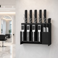 Großhandel Wandmontiertes Salon-Aufbewahrungsregal in 3 Farben für Friseur-Haarstyling-Werkzeug-Organizer Direktlieferung