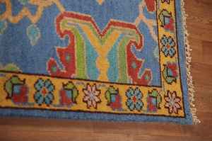 Blue/ <b>Gold</b> Indian Oushak Living Room Rug 9'x12' <b>Wool</b> Handmade Oriental Carpet multicolor customize rugs available - Product Image 2