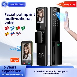 Serrure intelligente en alliage d'aluminium avec reconnaissance faciale 3D et empreinte digitale entièrement automatique, visiophone vidéo, clavier électronique à code, application Tuya Z31 - Product Image 2