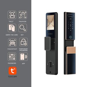 Serrure de porte intelligente ZJV80 V80 avec empreinte digitale, mot de passe, carte-clé et contrôle via l'application <span class=keywords><strong>Tuya</strong></span>, WiFi, Zigbee, étanche - Product Image 1