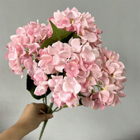 45 buah bunga Hydrangea kupu-kupu cantik 5 kepala, bunga buatan untuk dekorasi pernikahan, aula, rumah, dan dinding bunga