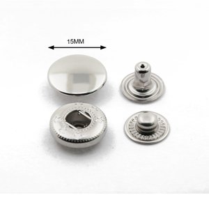 Yüksek kaliteli çanta düğmeleri 12.5mm yuvarlak şekil dört parçaları paslanmaz çelik bahar <span class=keywords><strong>Snap</strong></span> düğmesi bağlantı elemanları için deri - Product Image 3