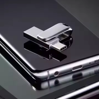 Flashdisk USB Tipe C Dual Interface, Putar, Logam, Pendrive OTG, Memory Stick, Logo Custom, 4GB 8GB 16GB 32GB 64GB 128GB