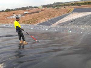 Geomembrane ผ้าเมมเบรนผ้าเมมเบรนสำหรับจัดเก็บน้ำในบ่อบ่อบ่อเลี้ยง - Product Image 3