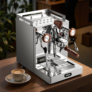 Máquina de Espresso Profesional para <span class=keywords><strong>Cafetería</strong></span> Pequeña, Acero Inoxidable Espejado, Caldera Doble, Bomba Rotativa, Grupo de Infusión Clásico E61, Equipo de Café - Product Image 1
