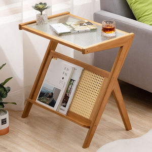 Mesa de centro de cristal de gama alta moderna de lujo para apartamentos pequeños Marco de <span class=keywords><strong>metal</strong></span> duradero Muebles de sala de estar fáciles de limpiar - Product Image 2