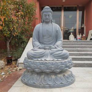 Statua di <span class=keywords><strong>Buddha</strong></span> in Marmo Bianco Intagliata a Mano, Meditante su Trono di Loto, Dimensioni Personalizzabili per Tempio, Giardino, Interni ed Esterni, Produttore - Product Image 1