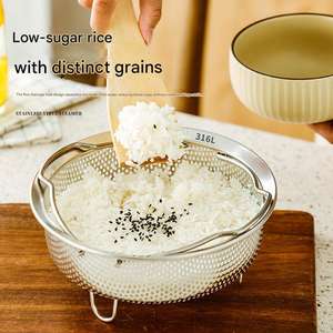 Colador para Cocina, Colador de Acero Inoxidable con Mango, Colador de Pasta 18/8 para Pasta, <span class=keywords><strong>Espagueti</strong></span>, Verduras, Frutas - Product Image 3