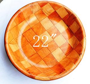 Ensaladera de madera de bambú ecológica duradera de 55 cm y 22 pulgadas para restaurantes, hoteles, suministros de fabricante, vajilla novedosa - Product Image 1